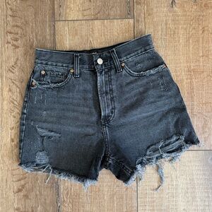 BDG Charcoal Distressed Jean Shorts